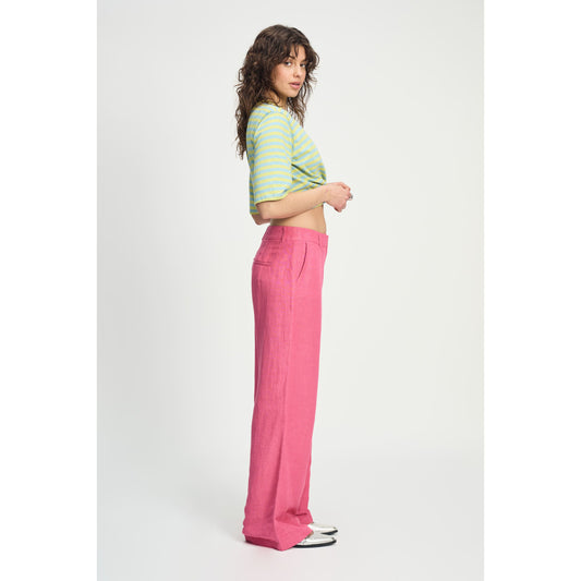 POM Pants Raspberry Linen