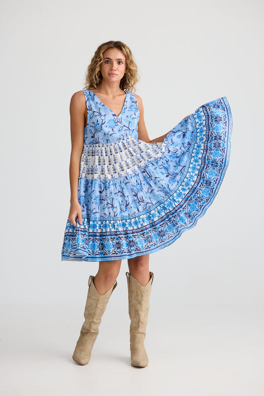 Talisman Lucky Charm Dress Blueberry Fields