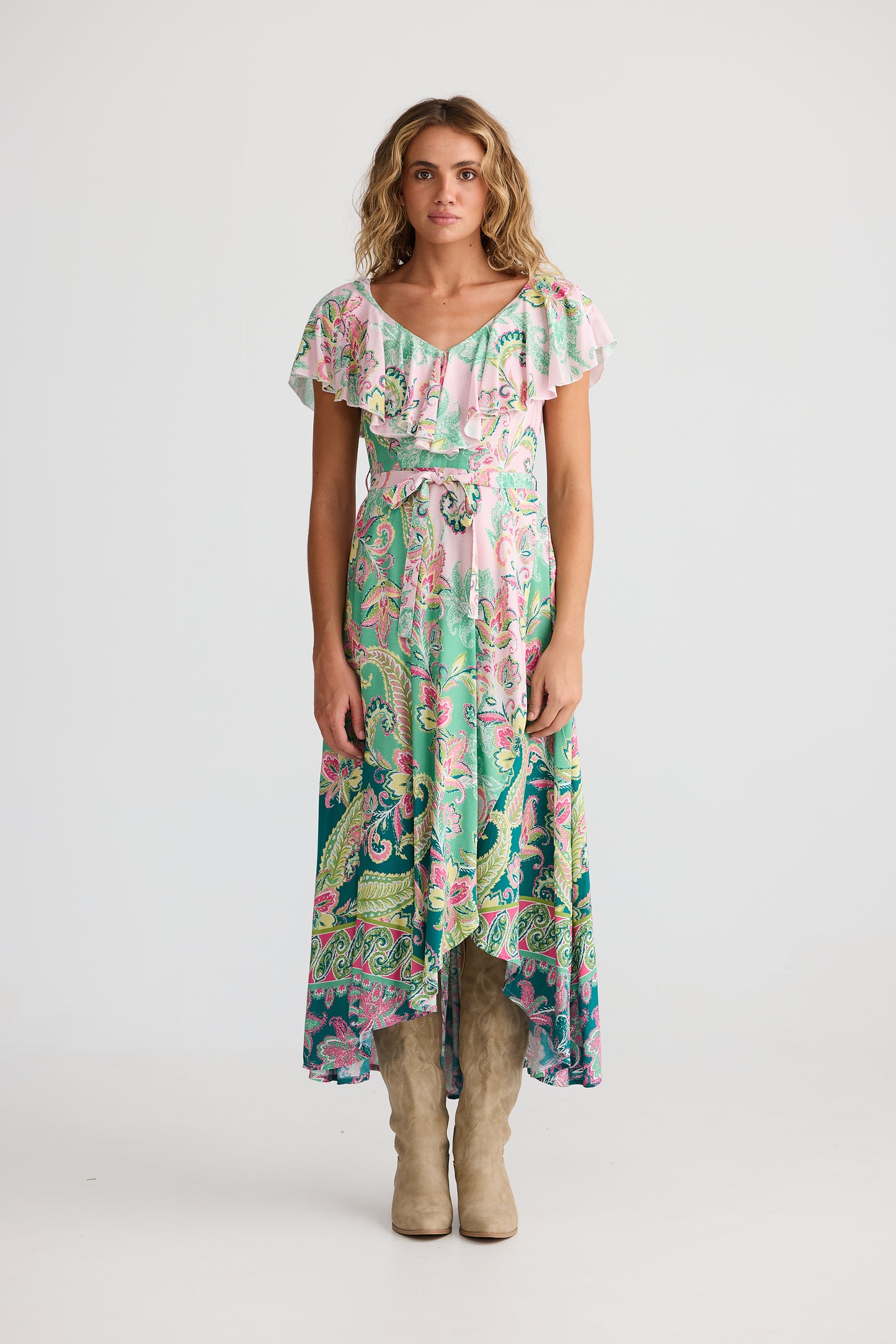 Talisman Rosa Frill Dress Paisley Dream