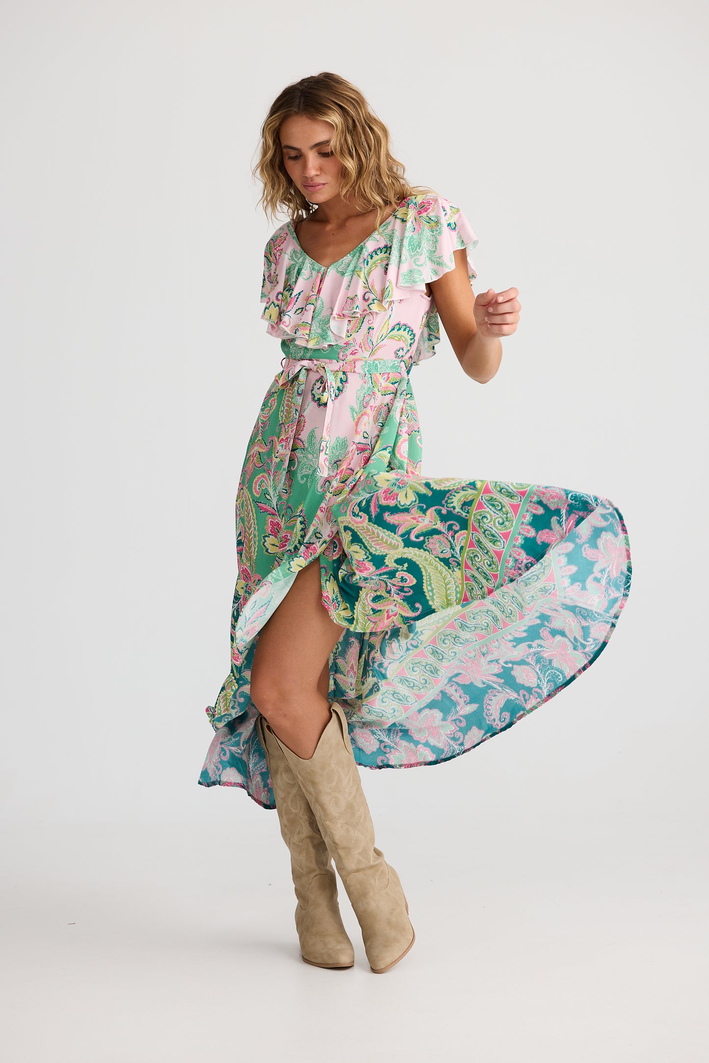 Talisman Rosa Frill Dress Paisley Dream