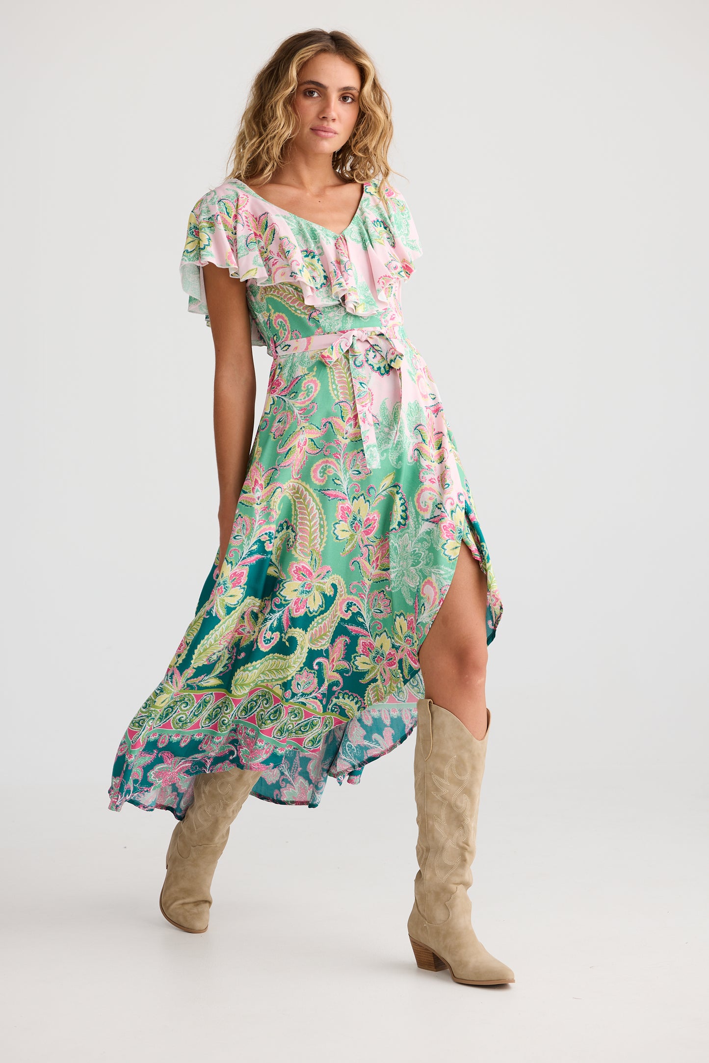Talisman Rosa Frill Dress Paisley Dream