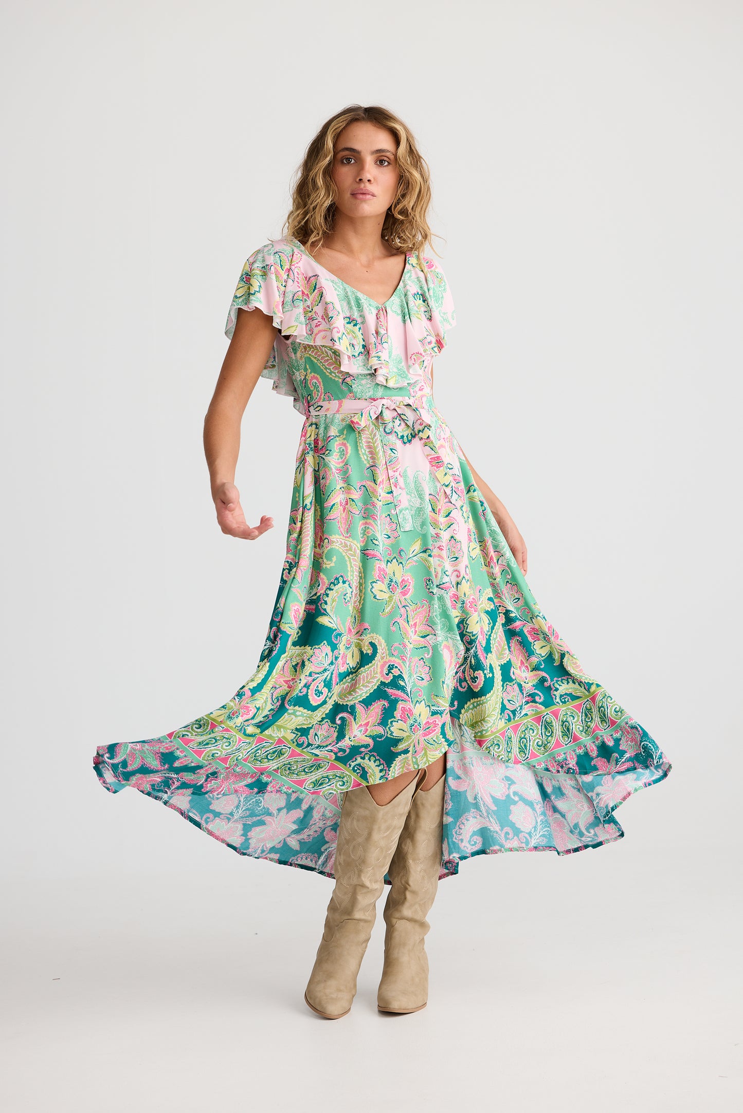 Talisman Rosa Frill Dress Paisley Dream