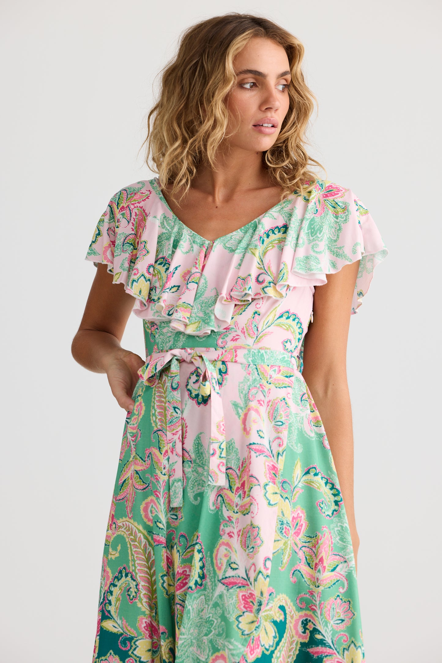 Talisman Rosa Frill Dress Paisley Dream