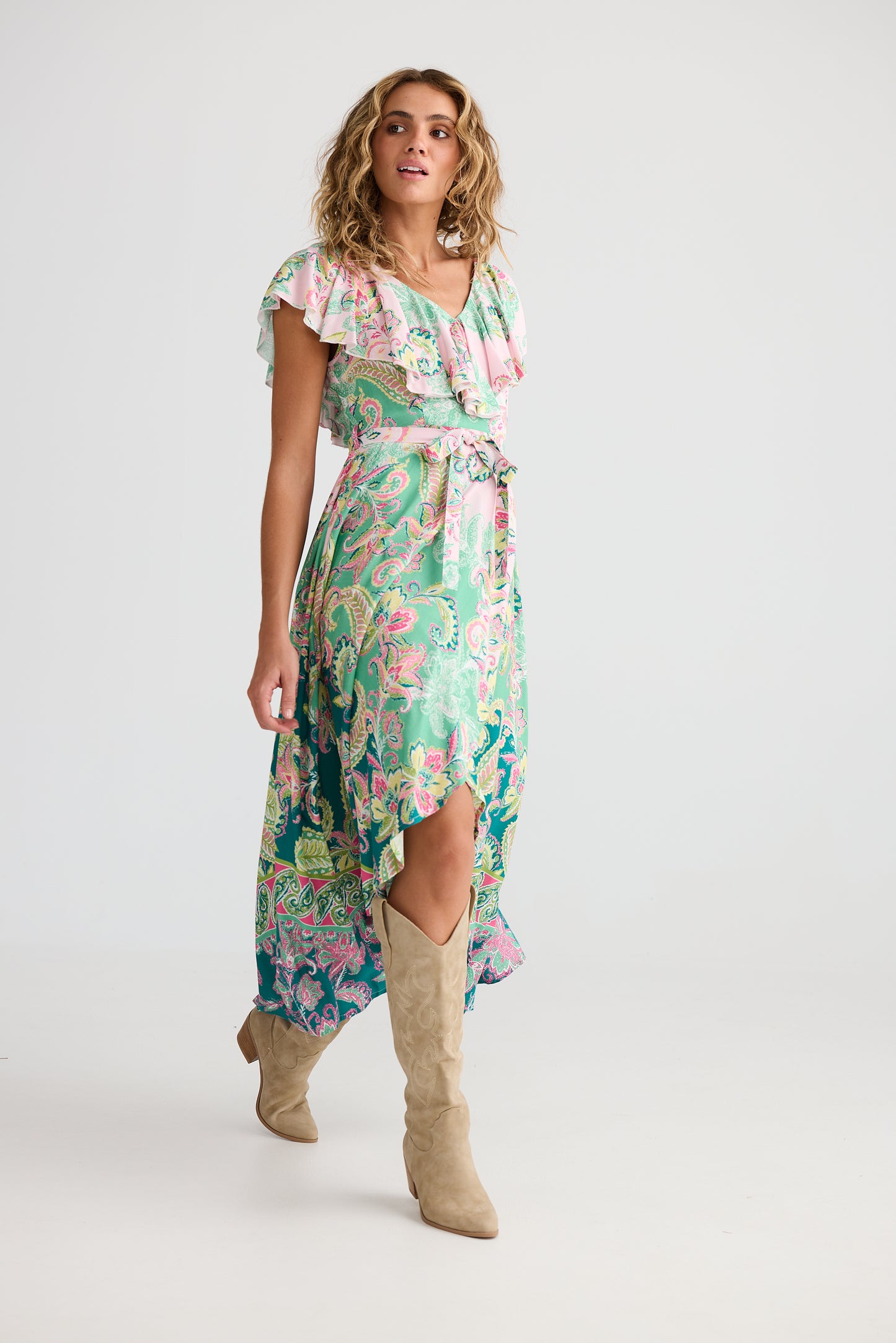 Talisman Rosa Frill Dress Paisley Dream
