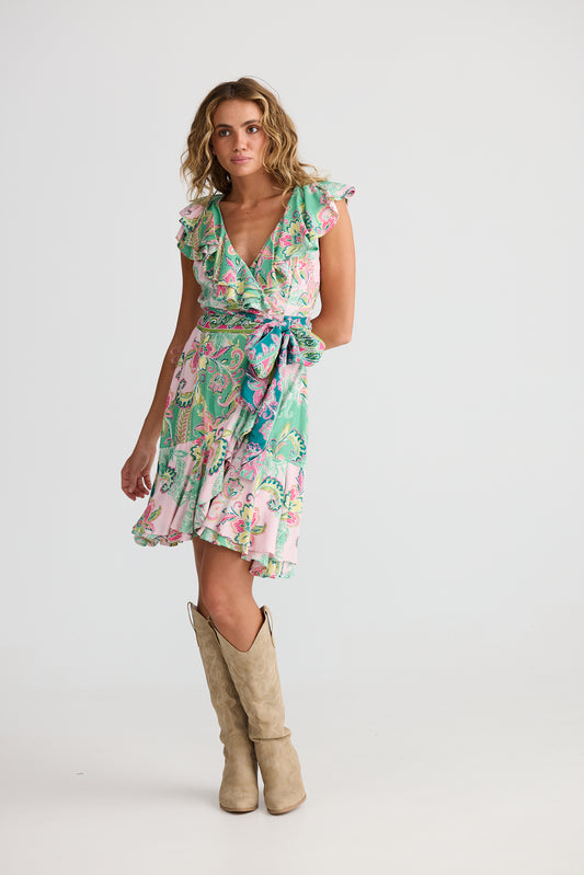 Talisman Pia Wrap Dress Paisley Dream