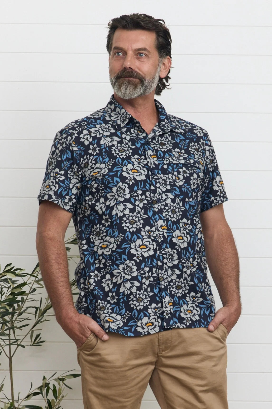 MahaShe Men's Shirt Camellia