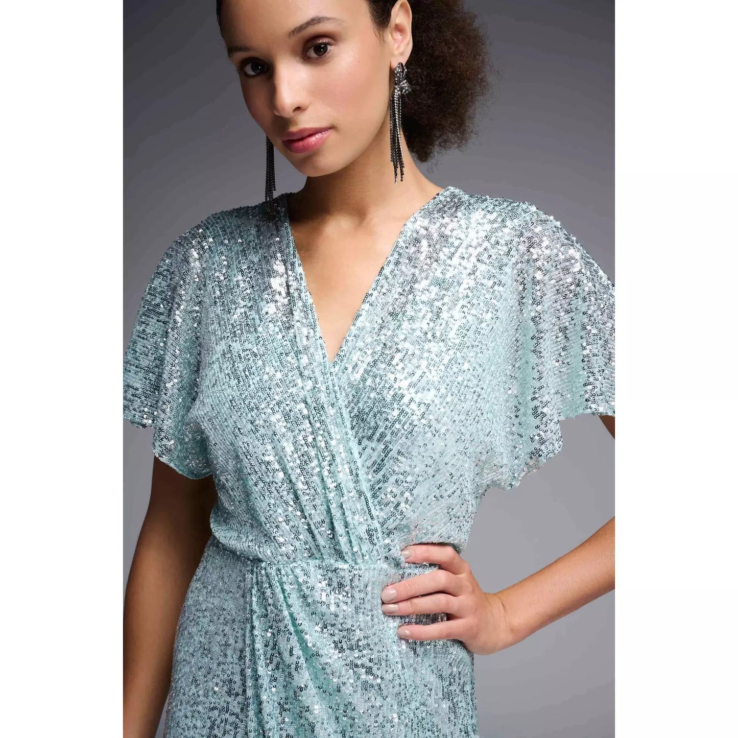 Joseph Ribkoff Sequin Dress Style 231760 | Silver