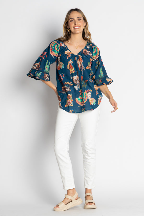 Lula Life Arriba Top Navy