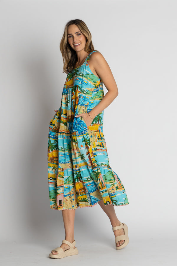 Lula Life Caleta Sundress Print