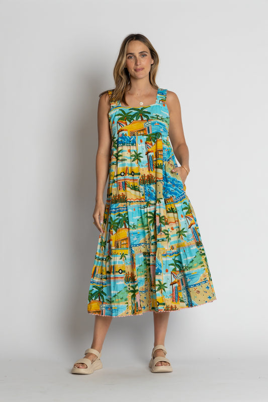 Lula Life Caleta Sundress Print