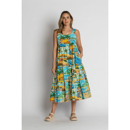 Lula Life Caleta Sundress Print