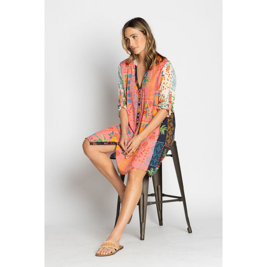 Lula Life Carina Button Dress Multi