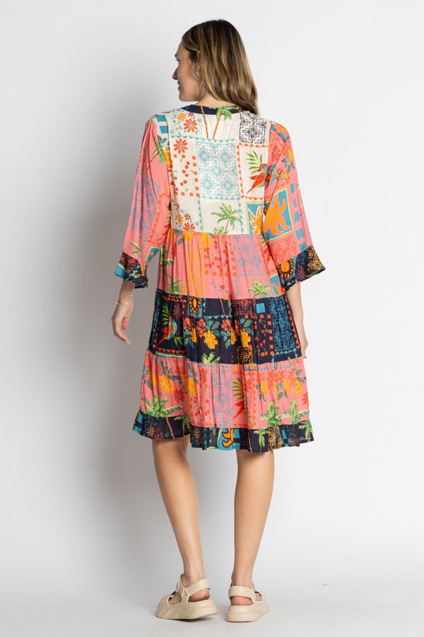 Lula Life Carina Tiered Dress Multi