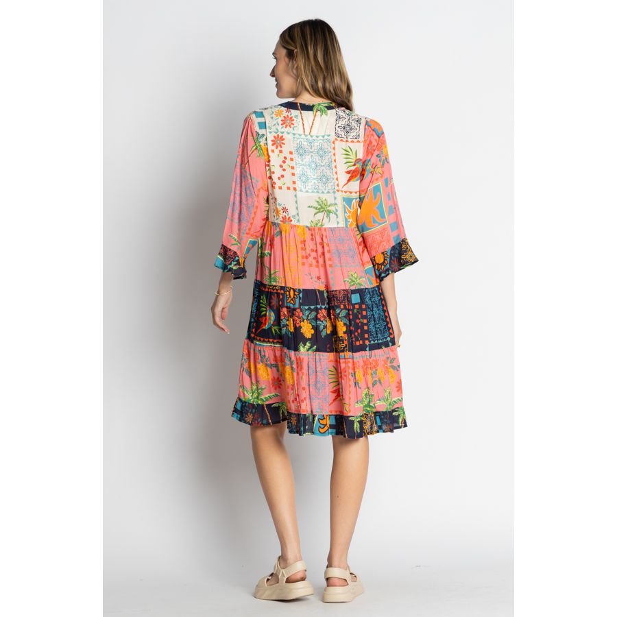 Lula Life Carina Tiered Dress Multi
