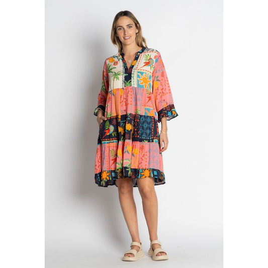 Lula Life Carina Tiered Dress Multi
