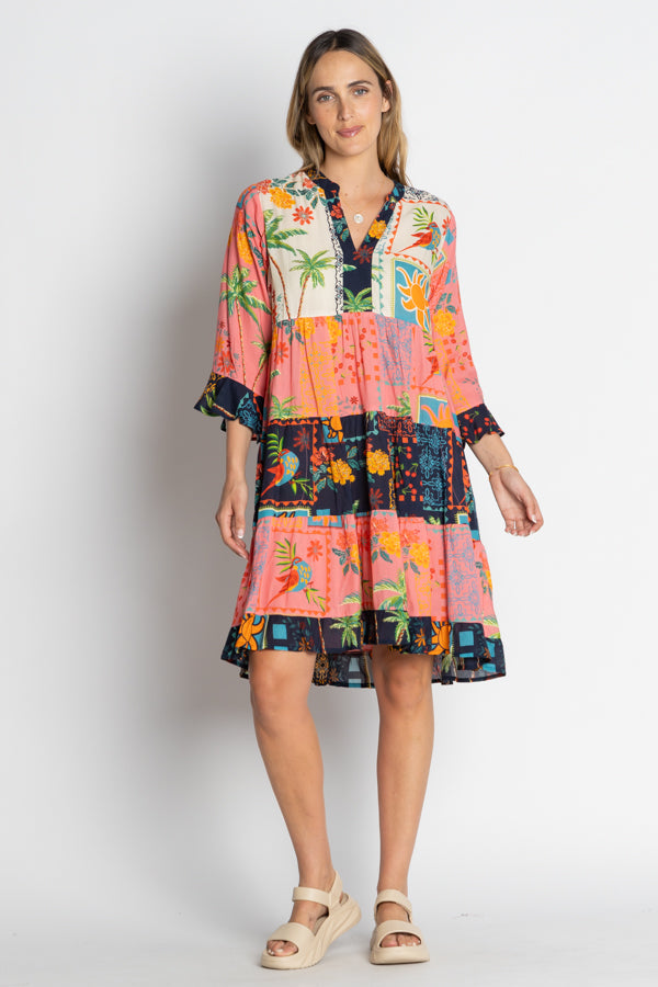 Lula Life Carina Tiered Dress Multi