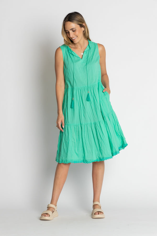 Lula Life Celeste Slvless Dress Sea