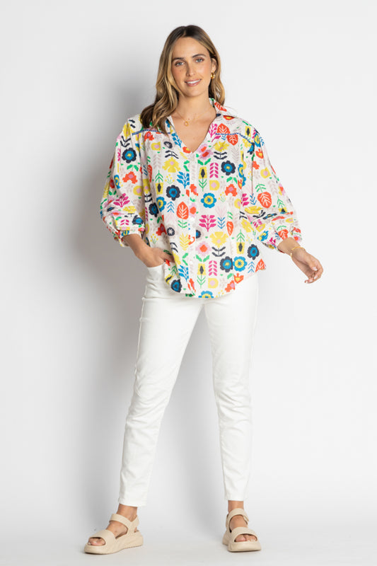 Lula Life Kalina Shirt White