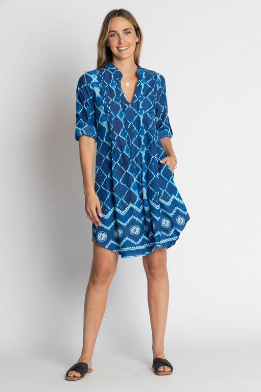 Lula Life Kumo Tuck Dress Ocean