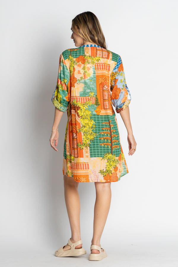 Lula Life Lanthea Button Dress Multi