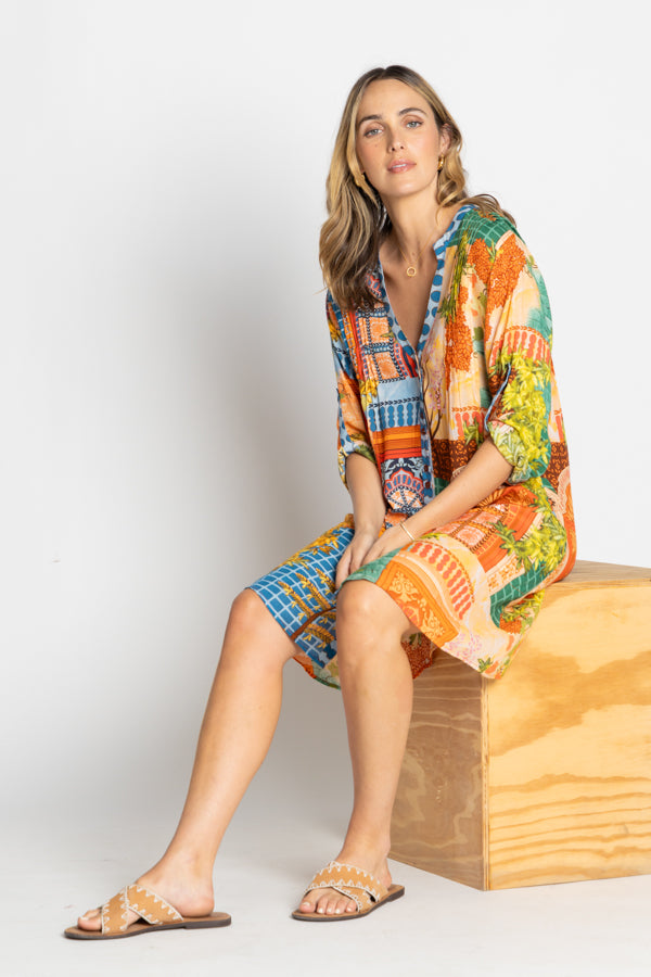 Lula Life Lanthea Button Dress Multi