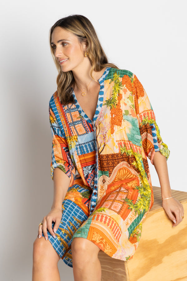 Lula Life Lanthea Button Dress Multi
