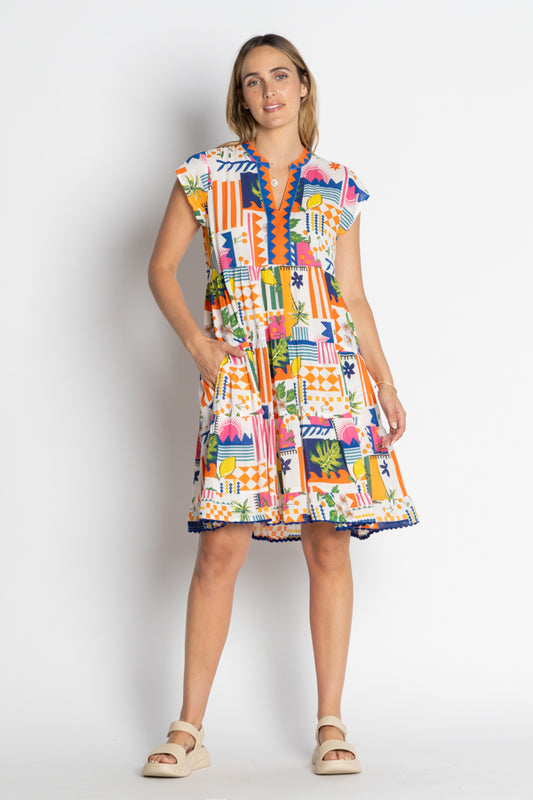 Lula Life Lyra Tiered Dress Print