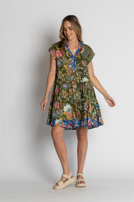 Lula Life Nandita Dress Olive