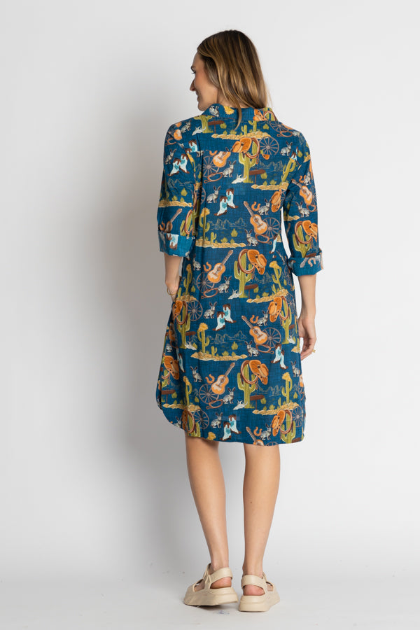 Lula Life Prairie Dress Navy