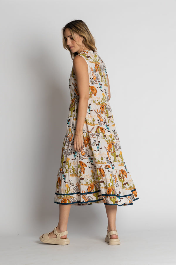 Lula Life Prairie Slvless Midi White