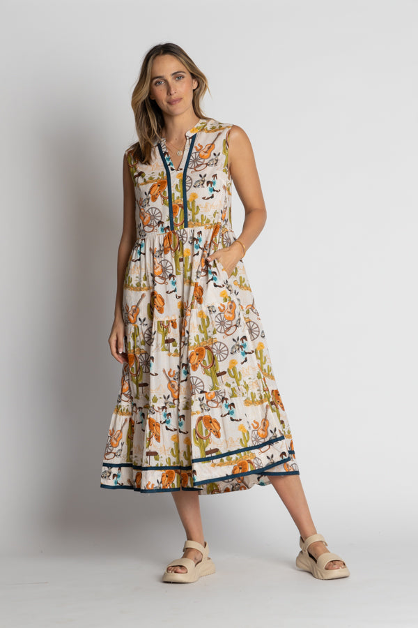 Lula Life Prairie Slvless Midi White