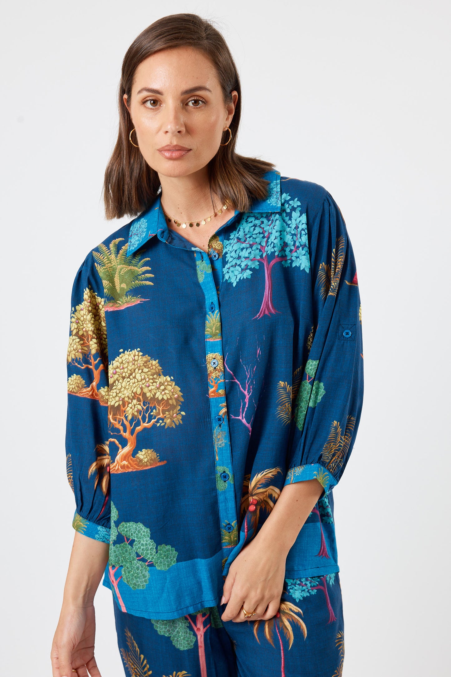 Lula Life Wanda Shirt Navy