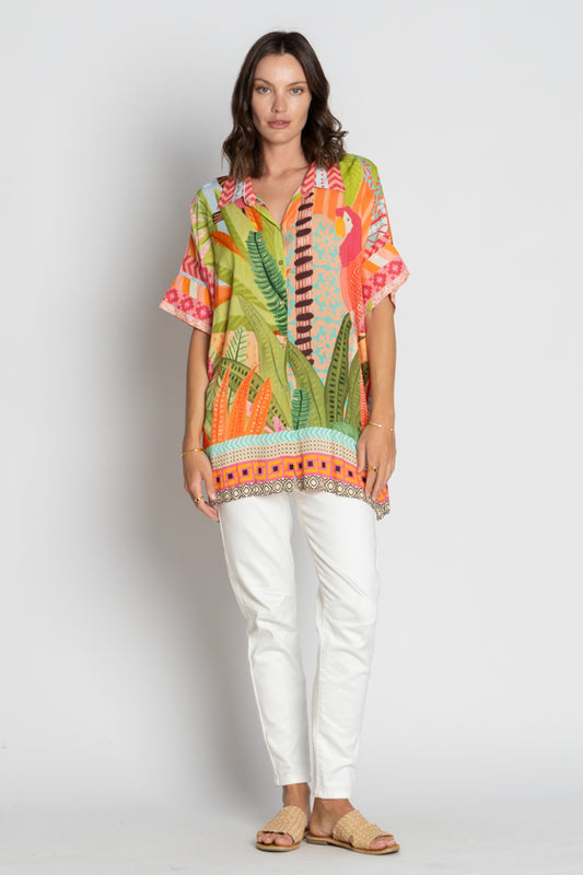 Lula Soul Los Carbos Kaftan Shrt Mist