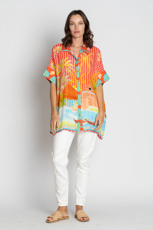 Lula Soul Mardiva Kaftan Shirt Melon