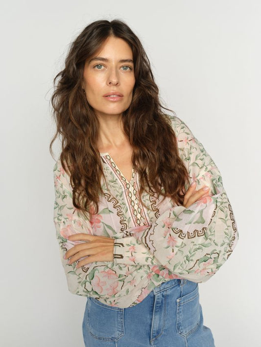 Mos Mosh Wylde Orchid Blouse Turf Green