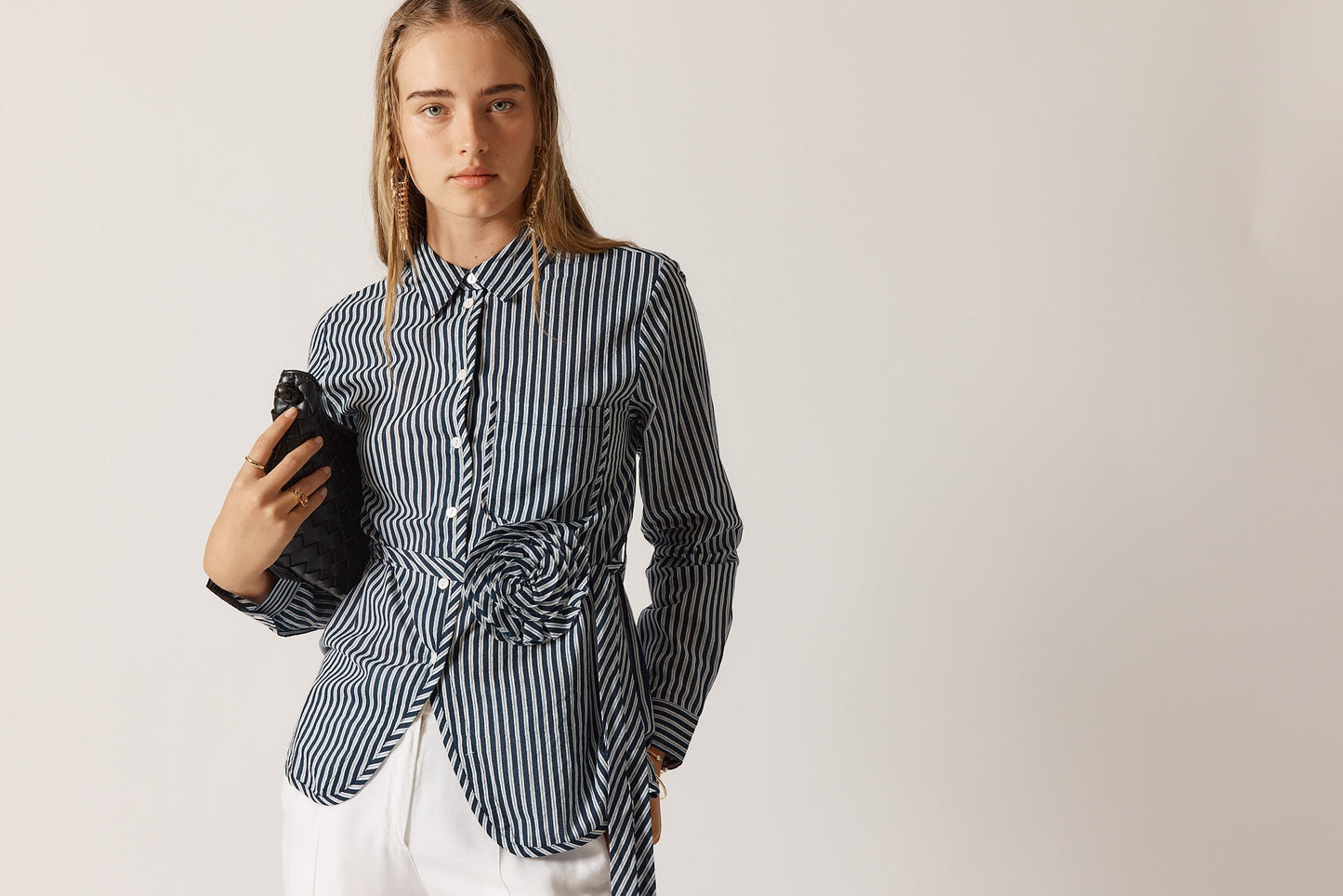 Rubyyaya Countryside Rose Top Navy