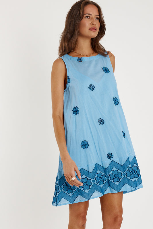 Rubyyaya Ravello Dress Blue