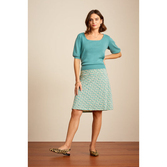 King Louie Mia Rib top Cottonclub Green