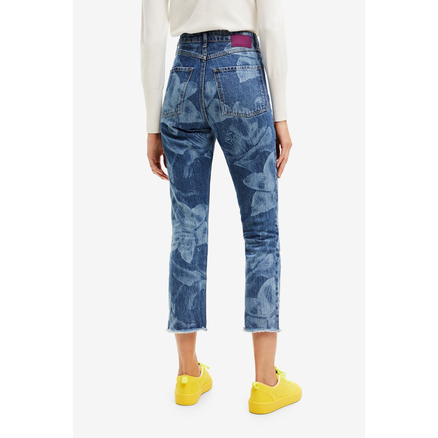Desigual Denim Cropped Trousers 22WWDD20