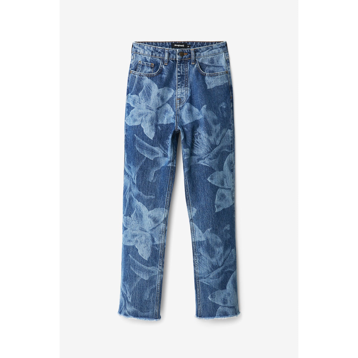 Desigual Denim Cropped Trousers 22WWDD20