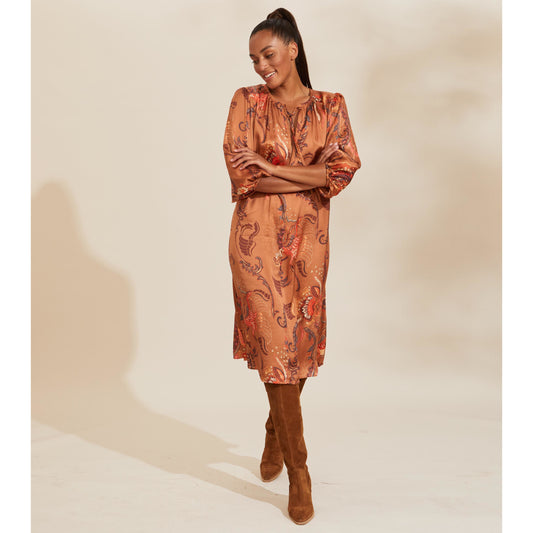 Odd Molly Still Smiling Coconut Brown Dress