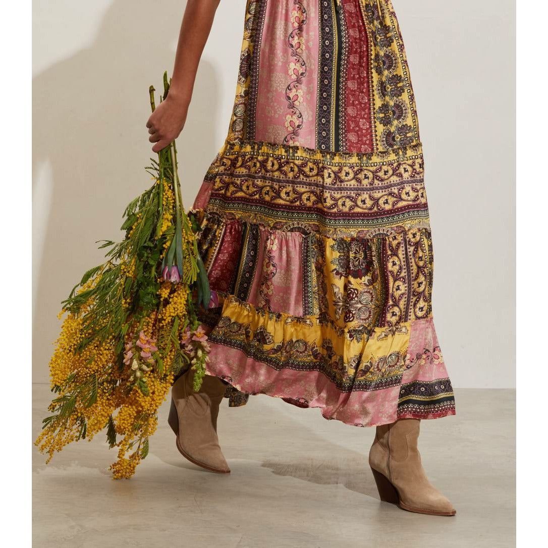 Odd Molly Robyn Long Dress - Multi Yellow