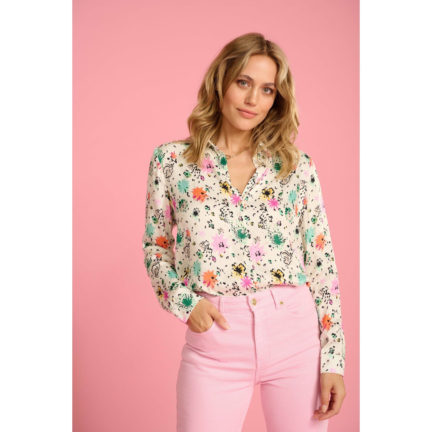 POM MILA IVORY BLOUSE 6760