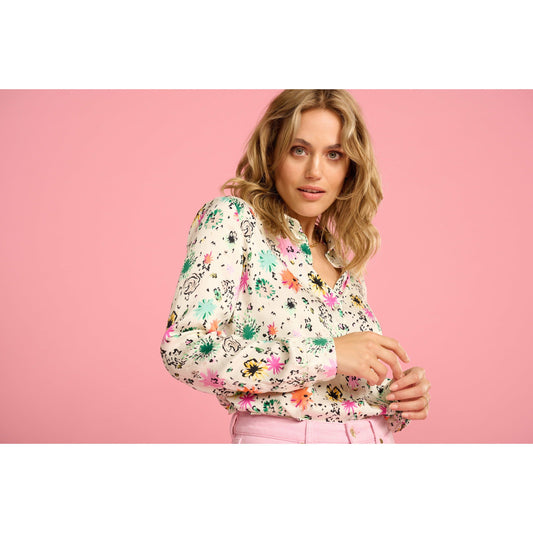 POM MILA IVORY BLOUSE 6760