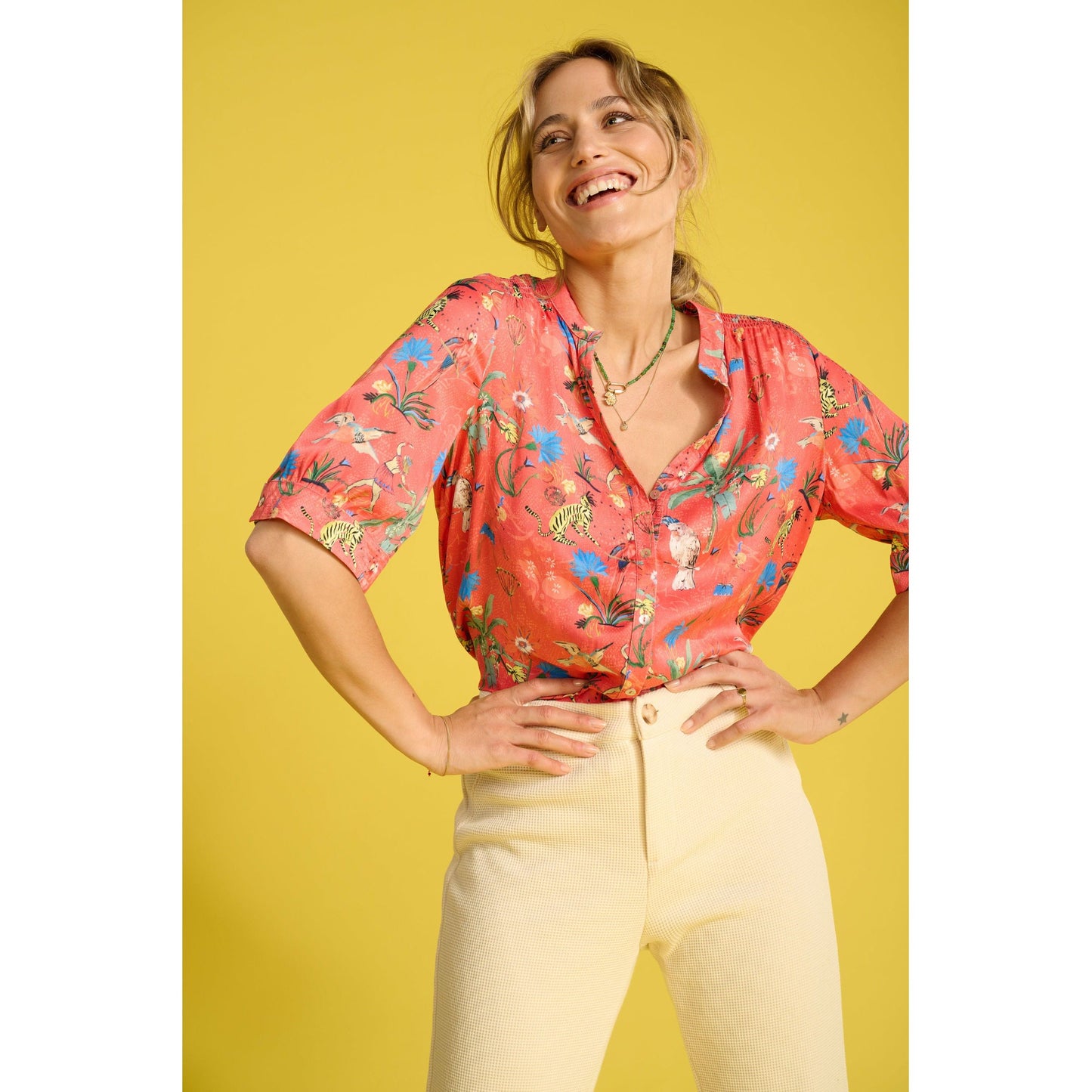 POM Wild Empire Blouse Red