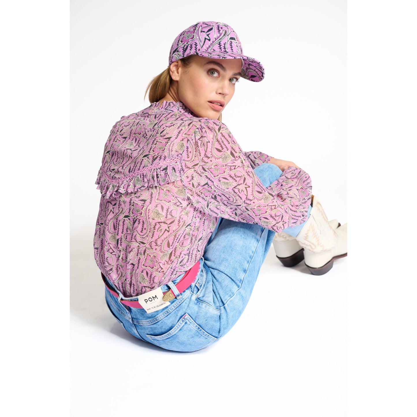 POM Blouse Flows Mauve Pink SP 6941