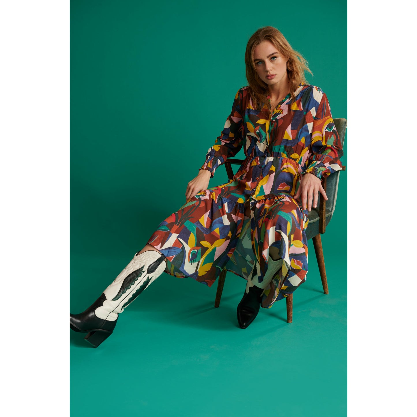 POM OLIVIA ARTIST PALETTE DRESS