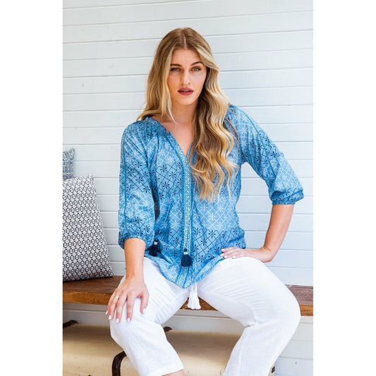 Azure Tenerife Hayman Blouse