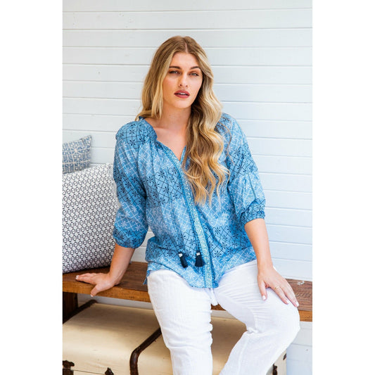 Azure Tenerife Hayman Blouse