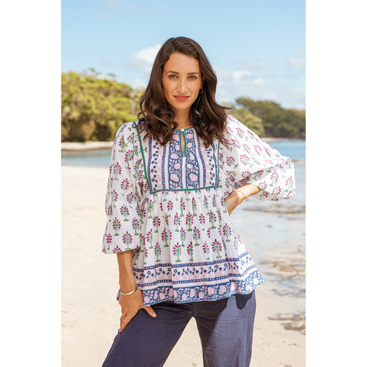 Azure Barbados Saffron Blouse